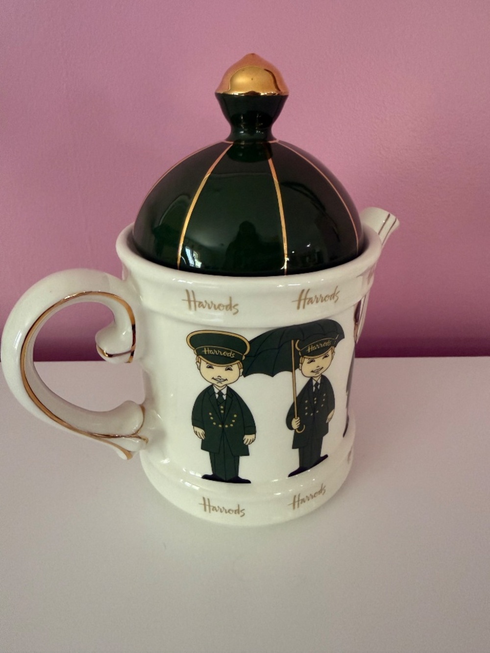 Harrods of London Vintage Fine Bone China Teapot - Picture 4 of 9